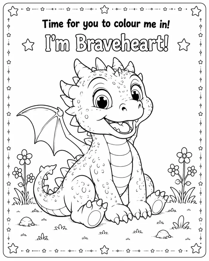 Braveheart colouring page